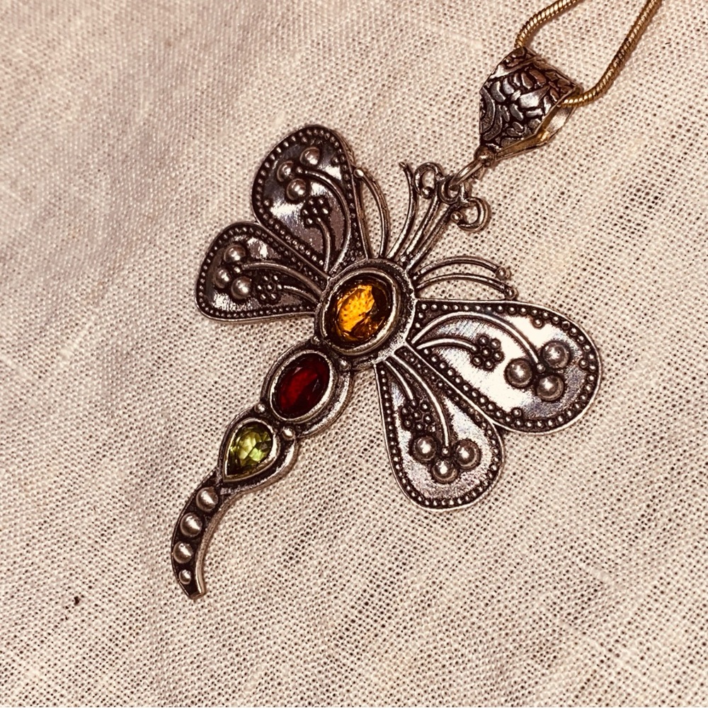 Firefly handcrafted Topaz multi-gem Pendant - Picture 4 of 7